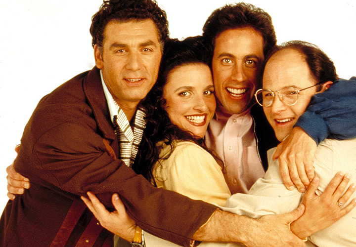 The cast of 'Seinfeld' - Michael Richards, Julia Louis-Dreyfus, Jerry Seinfeld, and Jason Alexander. 