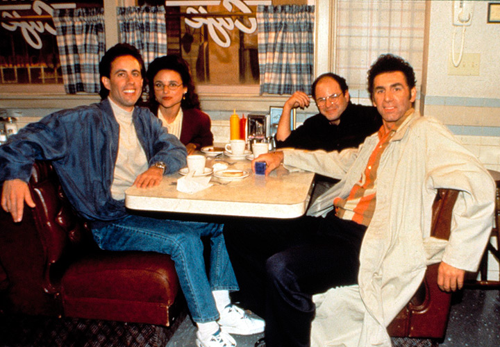 The cast of ‘Seinfeld’ – Jerry Seinfeld, Julia Louis-Dreyfus, Jason Alexander and Michael Richards.