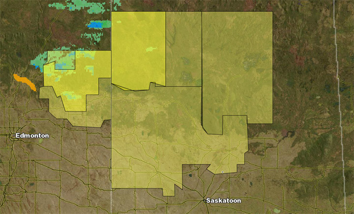 Environment Canada has issued a severe thunderstorm watch for parts of central and northern Saskatchewan Wednesday.