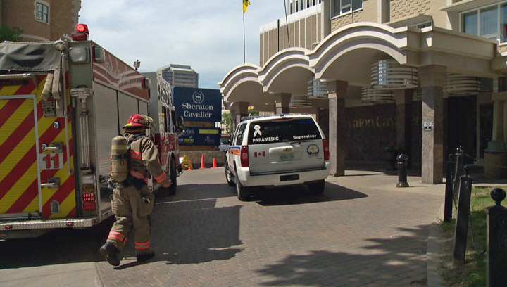 Electrical explosion in basement of Saskatoon’s Sheraton Cavalier injures two workers.