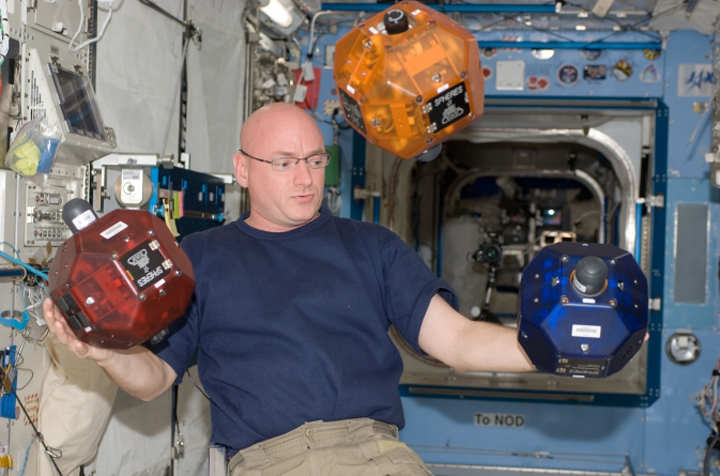 . The flying robotic vehicles were inspired by the round floating robots that attack Luke Skywalker in Star Wars.