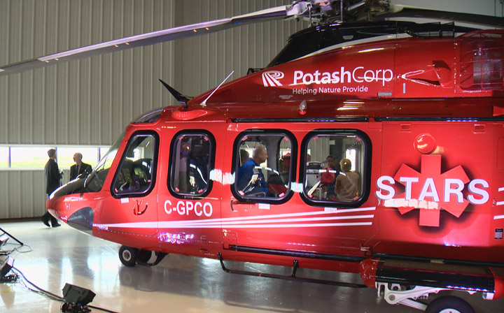 STARS officially introduced its first helicopter of its kind in Saskatchewan during an unveiling ceremony.