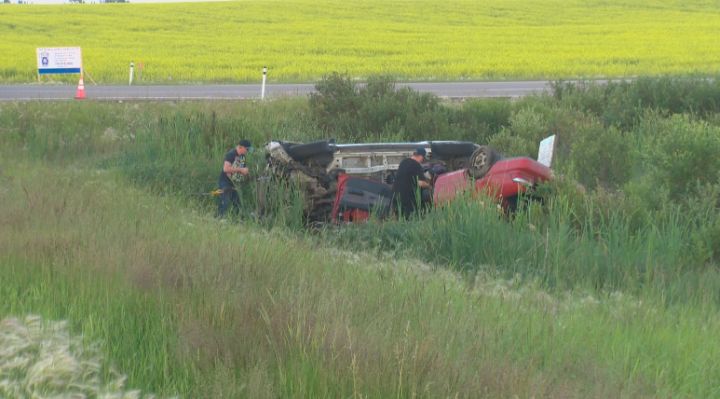 One person is dead after a collision west of Edmonton Wednesday, July 9, 2014.