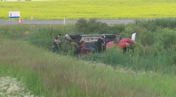 One person is dead after a collision west of Edmonton Wednesday, July 9, 2014.