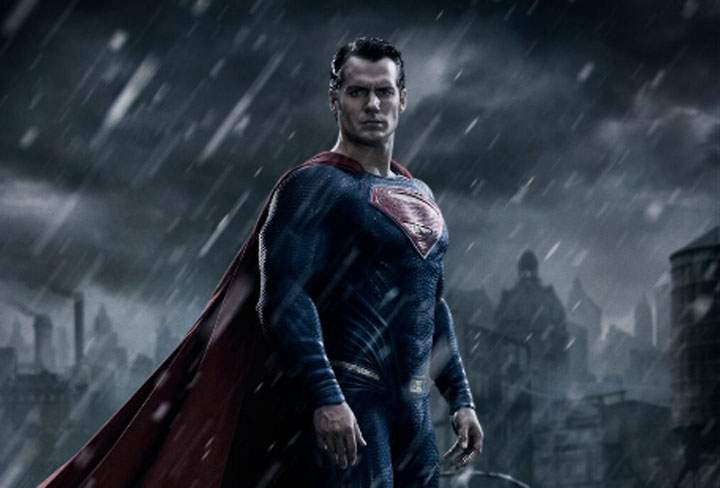 Henry Cavill as Superman in a photo posted to the official Twitter page of 'Batman v. Superman: Dawn of Justice.'.
