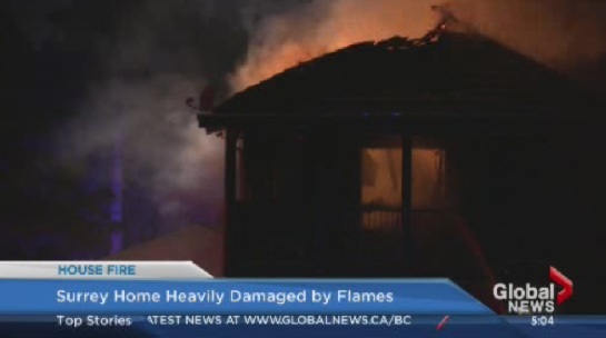 Surrey home suffers major damage after early morning fire - image