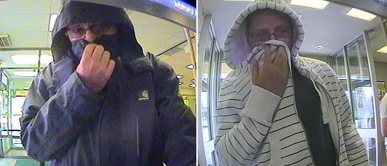 Investigators obtained photos of similar looking males, related to the incidents, from the CCTV at the two automated banking machines in question. It is believed both photos are of the same male suspect.