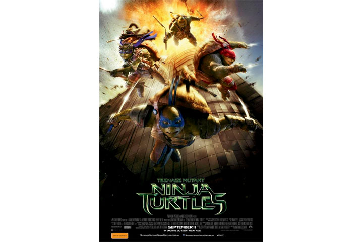 The poster for the 'Teenage Mutant Ninja Turtles' movie release in Australia.