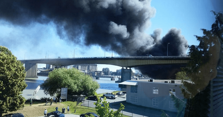 Vancouver Fire Deparment believe fire on Marpole Railroad Bridge ...