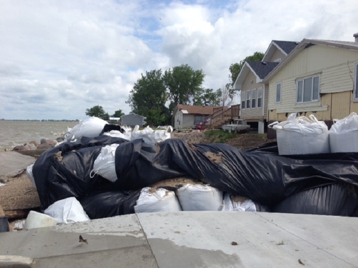 Twin Lakes Beach Lake Manitoba flood