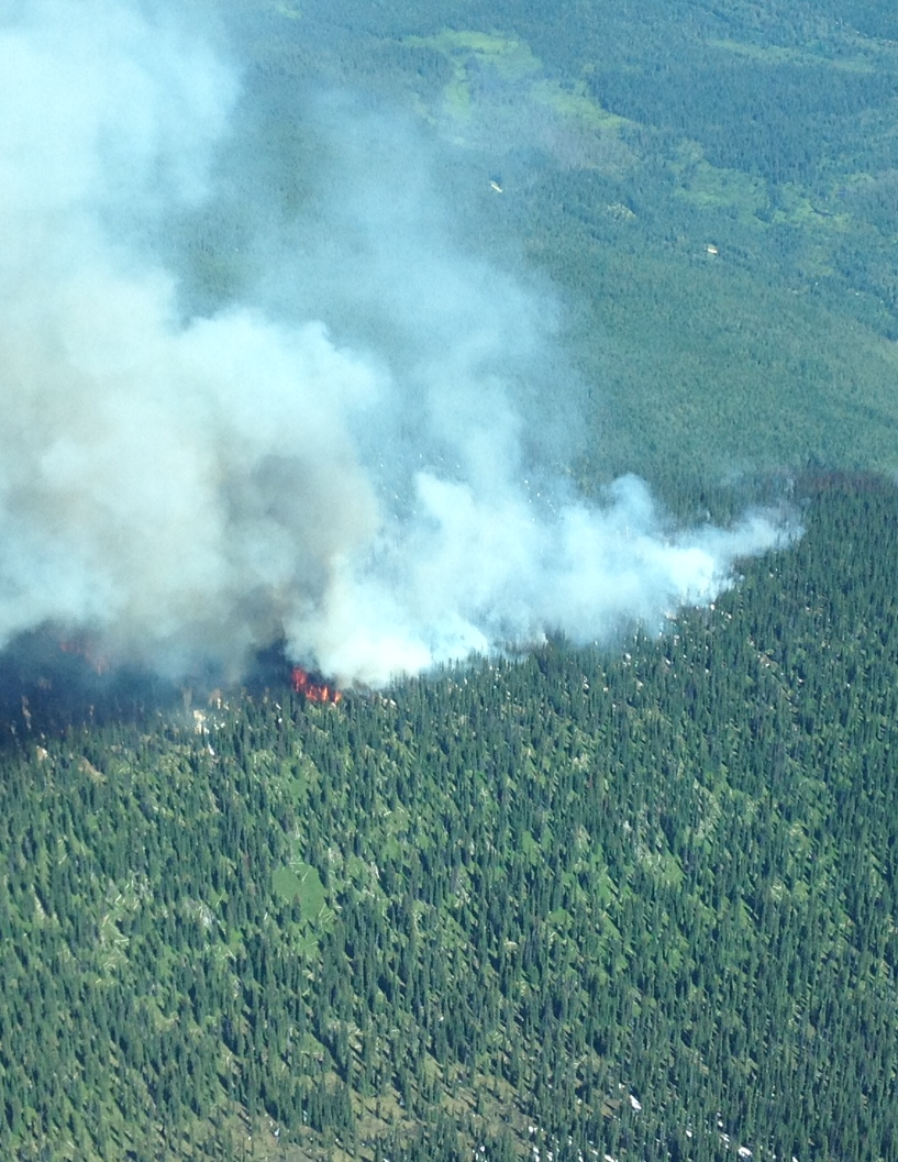 Sugar Lake. B.C. wildfire; July 14, 2014.