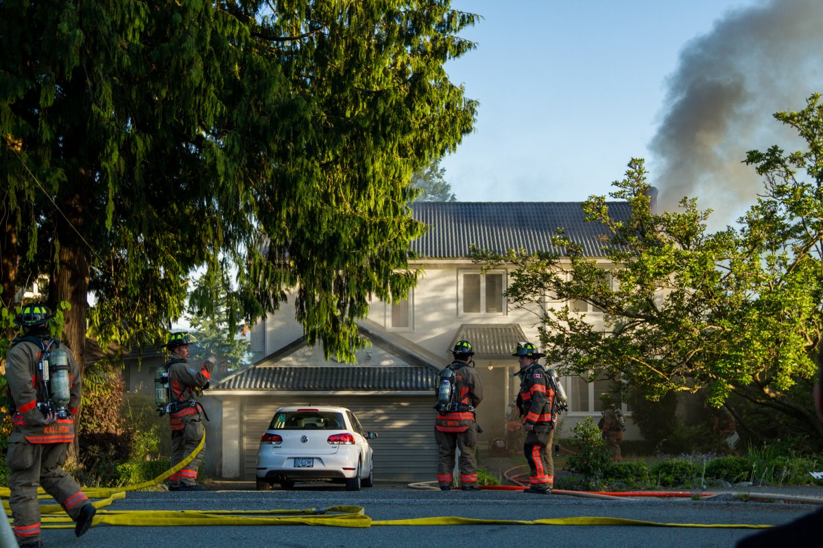 West Vancouver home seriously damaged in a fire - image