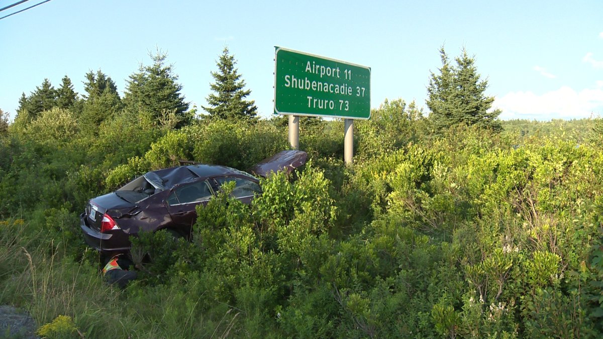 One woman suffered non-life threatening injuries after a multi-vehicle collision on Highway 102.