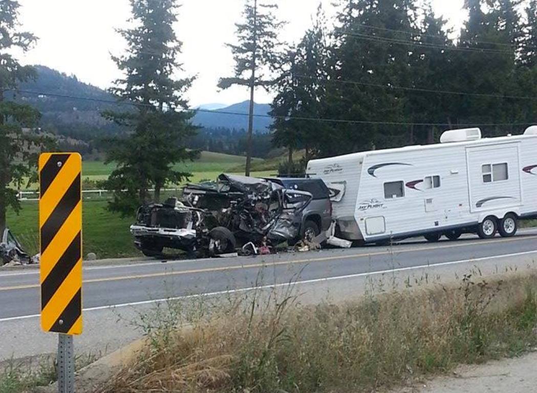 Vehicle accident closes Highway 1 near Salmon Arm. 