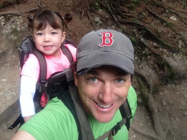 Global BC reporter Aaron McArthur and his daughter Addison participate in Grind for Kids. 