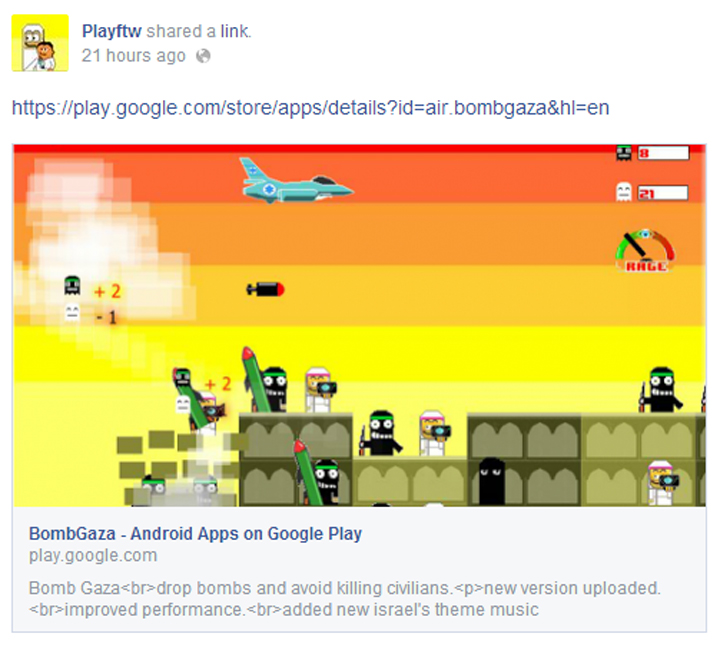 Google Removes 'Bomb Gaza' Game From Play Store