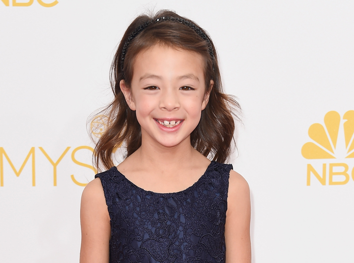 Actress Aubrey Anderson-Emmons attends the 66th Annual Primetime Emmy Awards held at Nokia Theatre L.A. Live on August 25, 2014 in Los Angeles, California.  