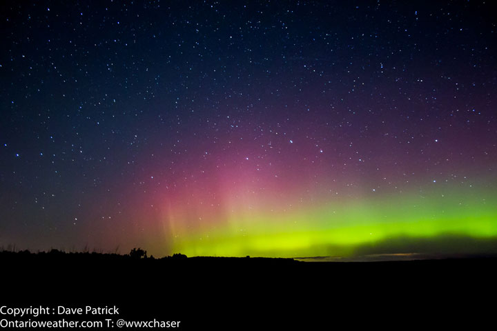 Northern lights near Arthur, Ont.