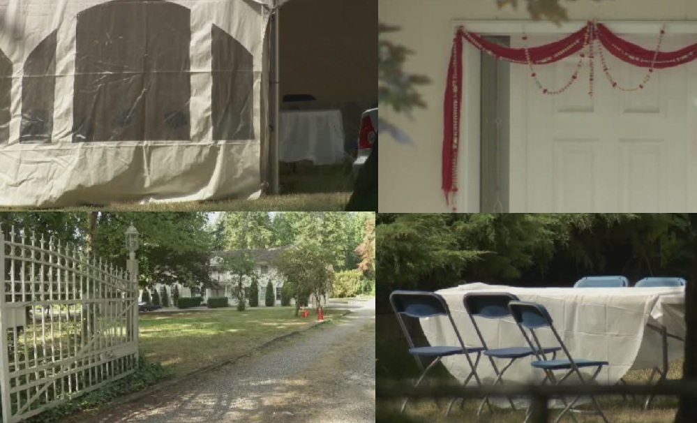 All the markings of a wedding spotted at a home in Surrey’s Panorama Ridge neighbourhood.