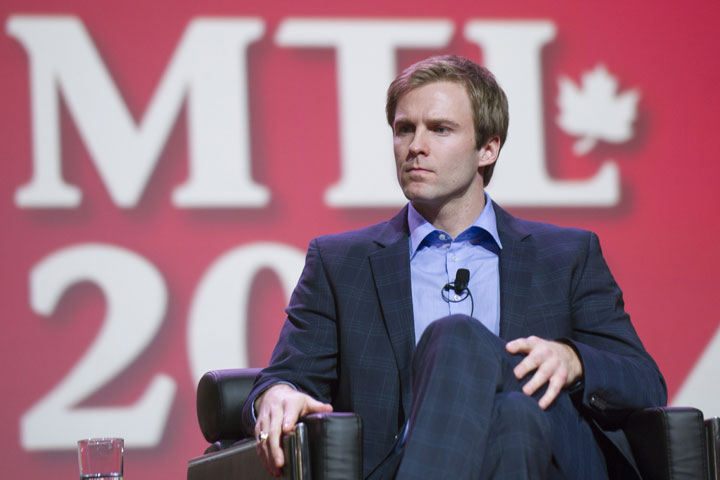 New Brunswick Liberal Party leader Brian Gallant attends a panel discussion at the federal Liberal party convention in Montreal on Feb. 22, 2014.