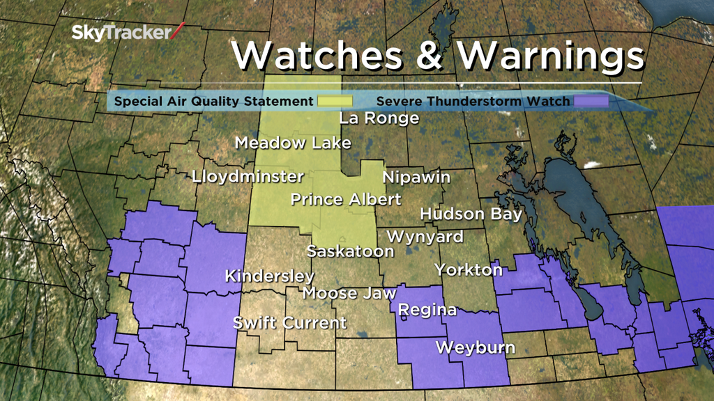 Special Air Quality Health Statement issued by Environment Canada for Saskatoon and parts of West-Central Saskatchewan.