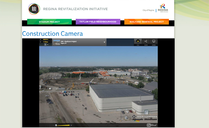 Following the progress of construction of the new Mosaic Stadium construction has just gotten easier thanks to a new camera installed on the construction site.