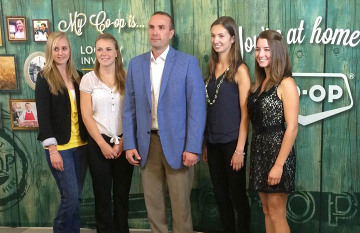 Four agriculture students from Saskatchewan were awarded a scholarship from Co-op for their first year of post-secondary education.