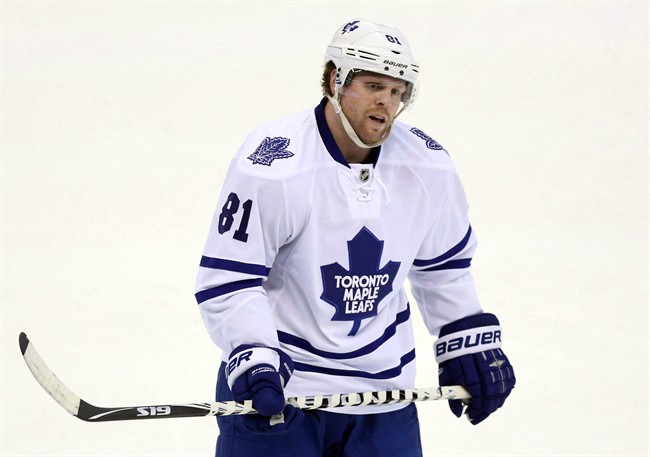 Toronto Maple Leafs' Phil Kessel skates off the ice after Toronto was defeated 1-0 by the Ottawa Senators during NHL action in Ottawa on Saturday, April 12, 2014.