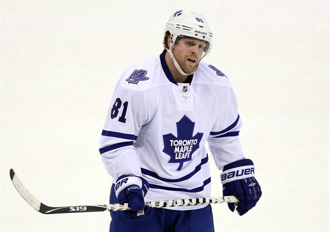 Toronto Maple Leafs' Phil Kessel skates off the ice after Toronto was defeated 1-0 by the Ottawa Senators during NHL action in Ottawa on Saturday, April 12, 2014.