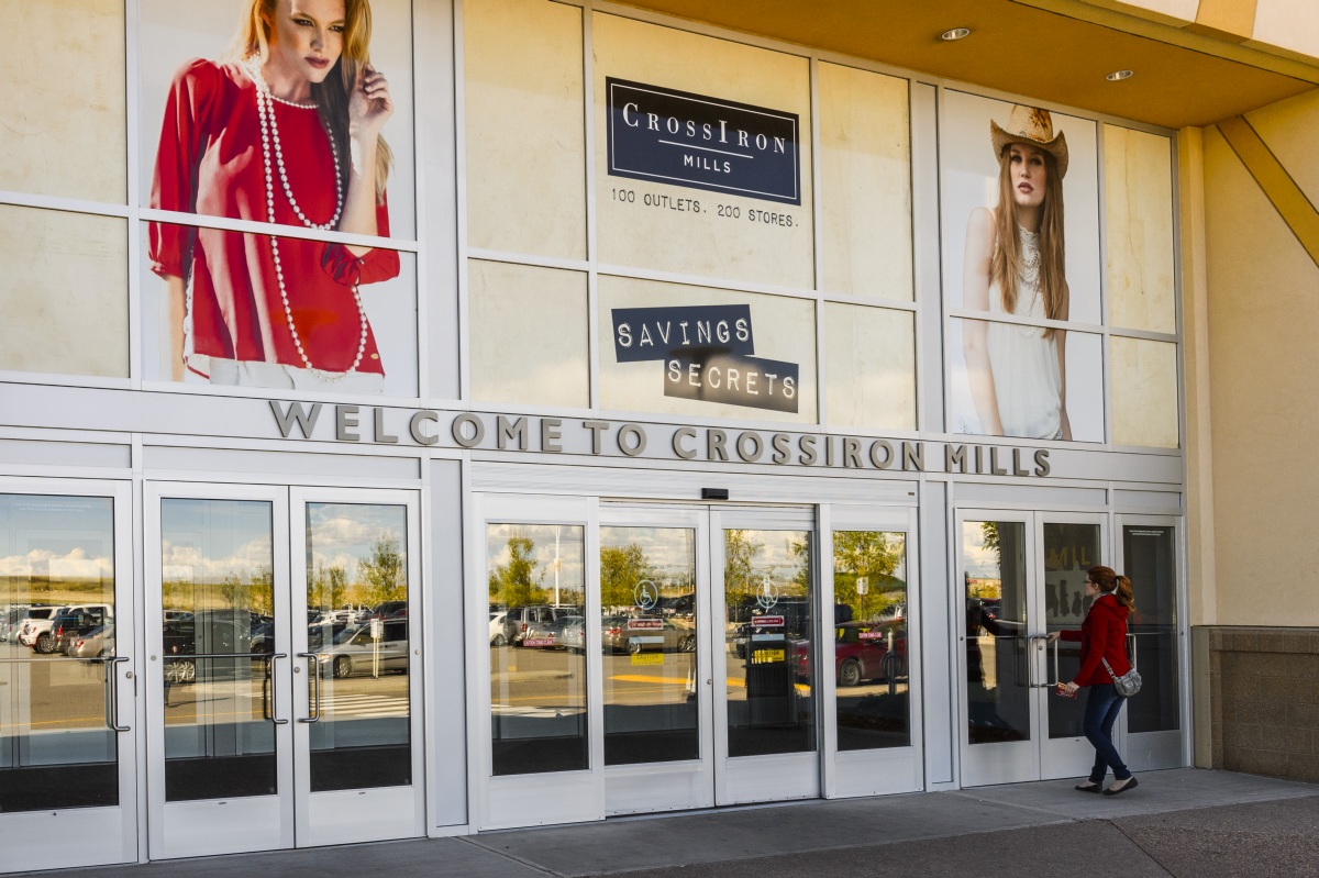 RCMP are looking for four suspects in connection with a number of incidents at Crossiron Mills Mall.