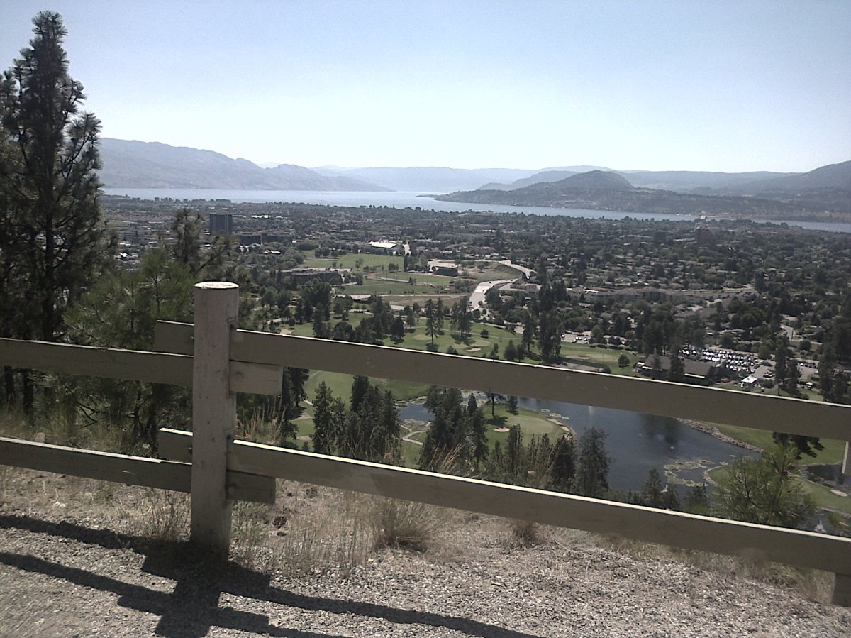 Dilworth Mountain park looks over the City of Kelowna and Okanagan Lake. Extreme dry conditions have prompted the City to lock up access to the park. 