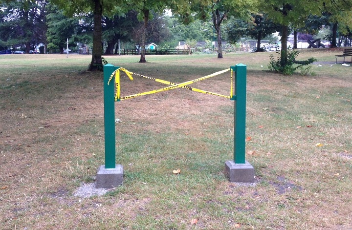 The Dude Chilling Park sign, a controversial piece of public art, is missing.