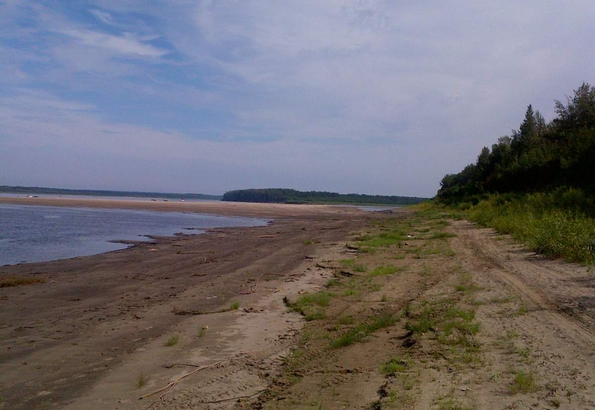The Peace River near the Fox Creek First Nation. Three local teens drowned in the river.