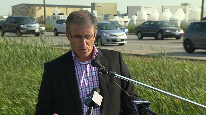 Gord Steeves announces policy on photo radar on Wednesday, August 20, 2014.
