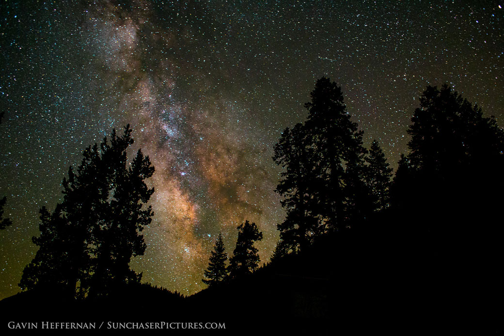One of the shots used in Gavin Heffernan's amazing time-lapse of the night sky over King's Canyon and Sequoia National Park in California.