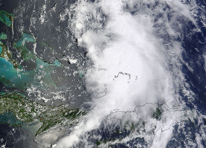 Cristobal over the Turks and Caicos Islands on Aug. 24.