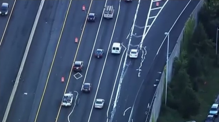 Lane striping issues on Interstate 66 caused confusion for drivers in Virginia on Monday morning.