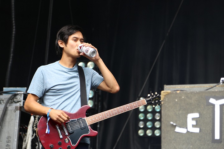 The band Le Trouble playing at Osheaga in Montreal on Friday, August 1, 2014.
