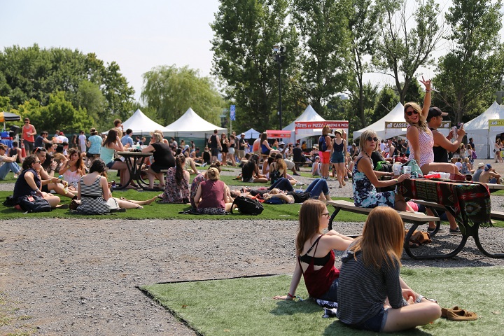 A glimpse of festival-goers at Osheaga in Montreal on Friday, August 1, 2014.