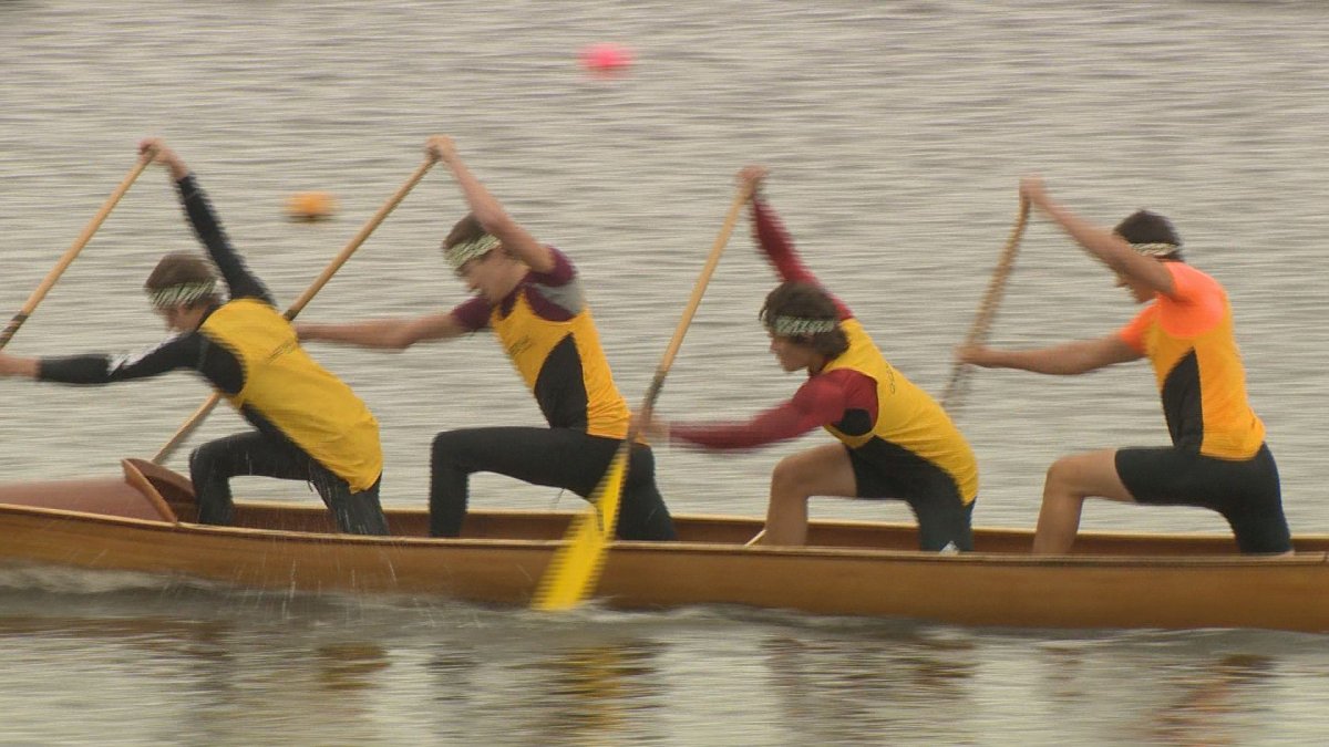 Athletes compete at the Canadian Sprint CanoeKayak Championships on Saturday.