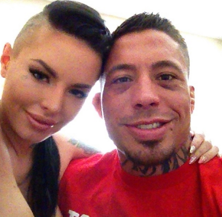Christy Mack and Jon Koppenhaver (aka War Machine) in a photo posted to Koppenhaver's Instagram account.
