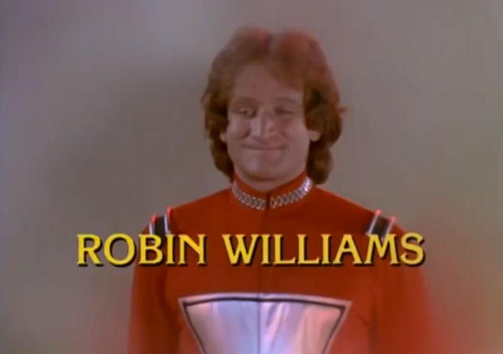 Robin Williams as Mork from Ork in the series ‘Mork & Mindy.’