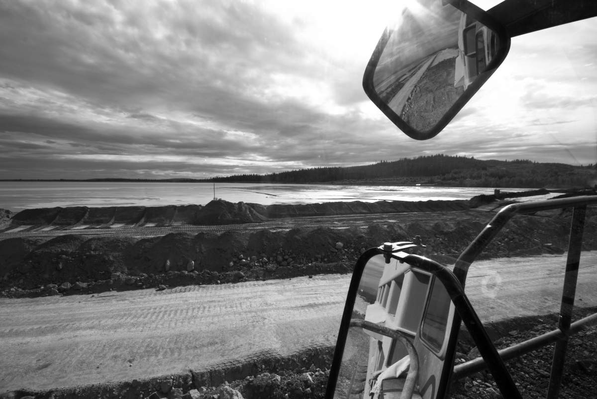 A photo of the Mount Polley Mine tailings pond, before it breached on August 4.
