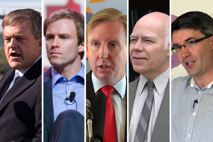 The leaders of New Brunswick's political parties