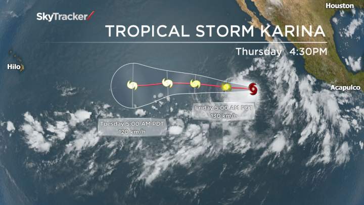 Another tropical storm forms in the Pacific - National | Globalnews.ca