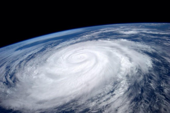This image provided by NASA shows Hurricane Marie taken fom the International Space Station Tuesday Aug. 26, 2014.