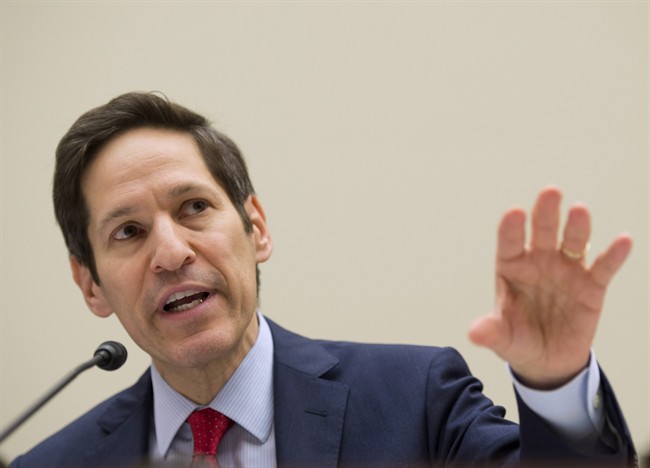 Centers for Disease Control and Prevention (CDC) Director Dr. Tom Frieden testifies on Capitol Hill in Washington before the House subcommittee on Africa, Global Health, Global Human Rights, and International Organizations hearing on "Combating the Ebola Threat.".