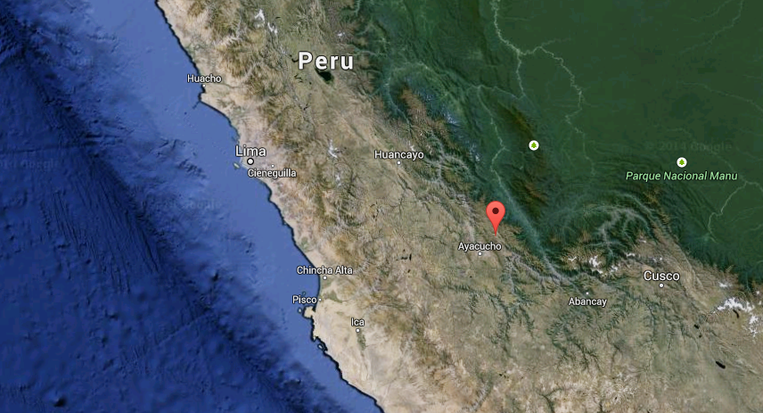 The U.S. Geological Survey says a large 7-magnitude earthquake has struck central Peru.