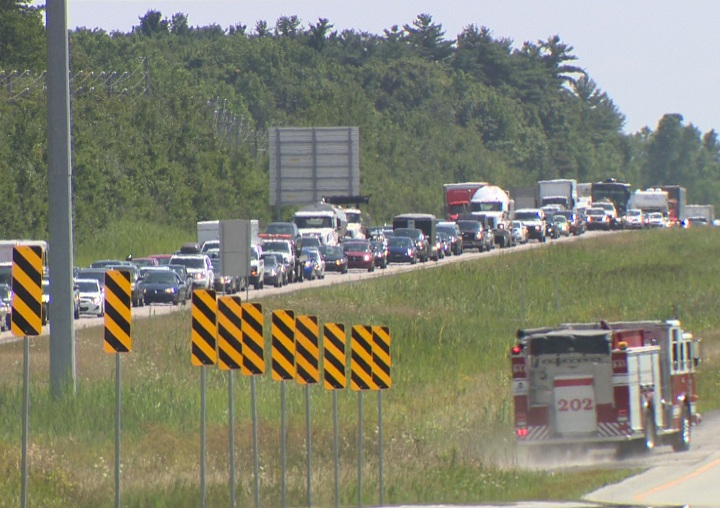 A light plane crash landed on a Quebec highway near Terrebonne, Que. on August 8, 2014.