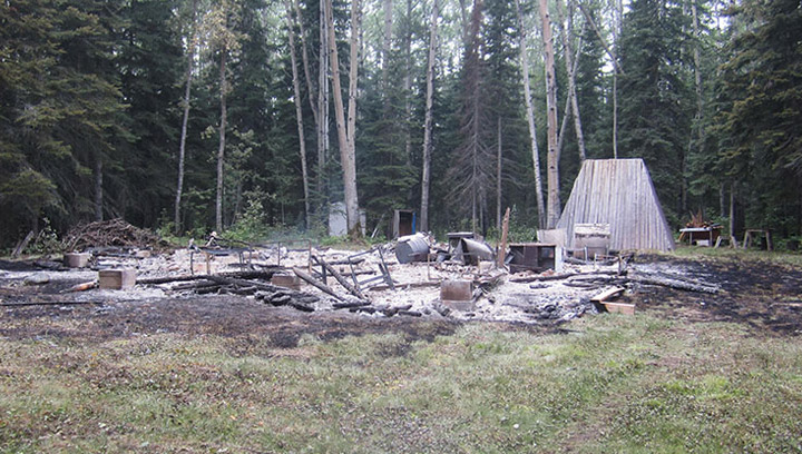 Woman arrested after fire destroys cabin late Sunday evening at Potato Lake, Sask.